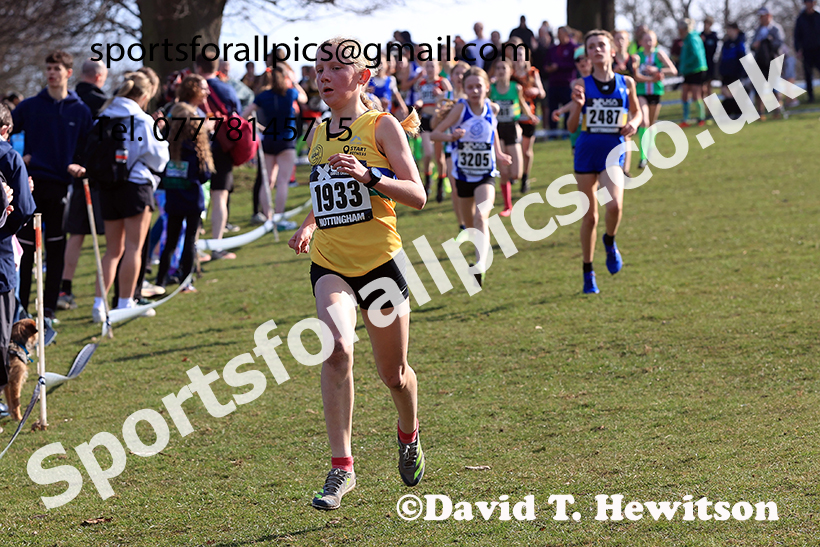 Girls under-13s 2025 UK CAU Inter Counties Cross Country Champs., Wollaton Park, Nottingham. Photo: David T. Hewitson/Sports for All Pics